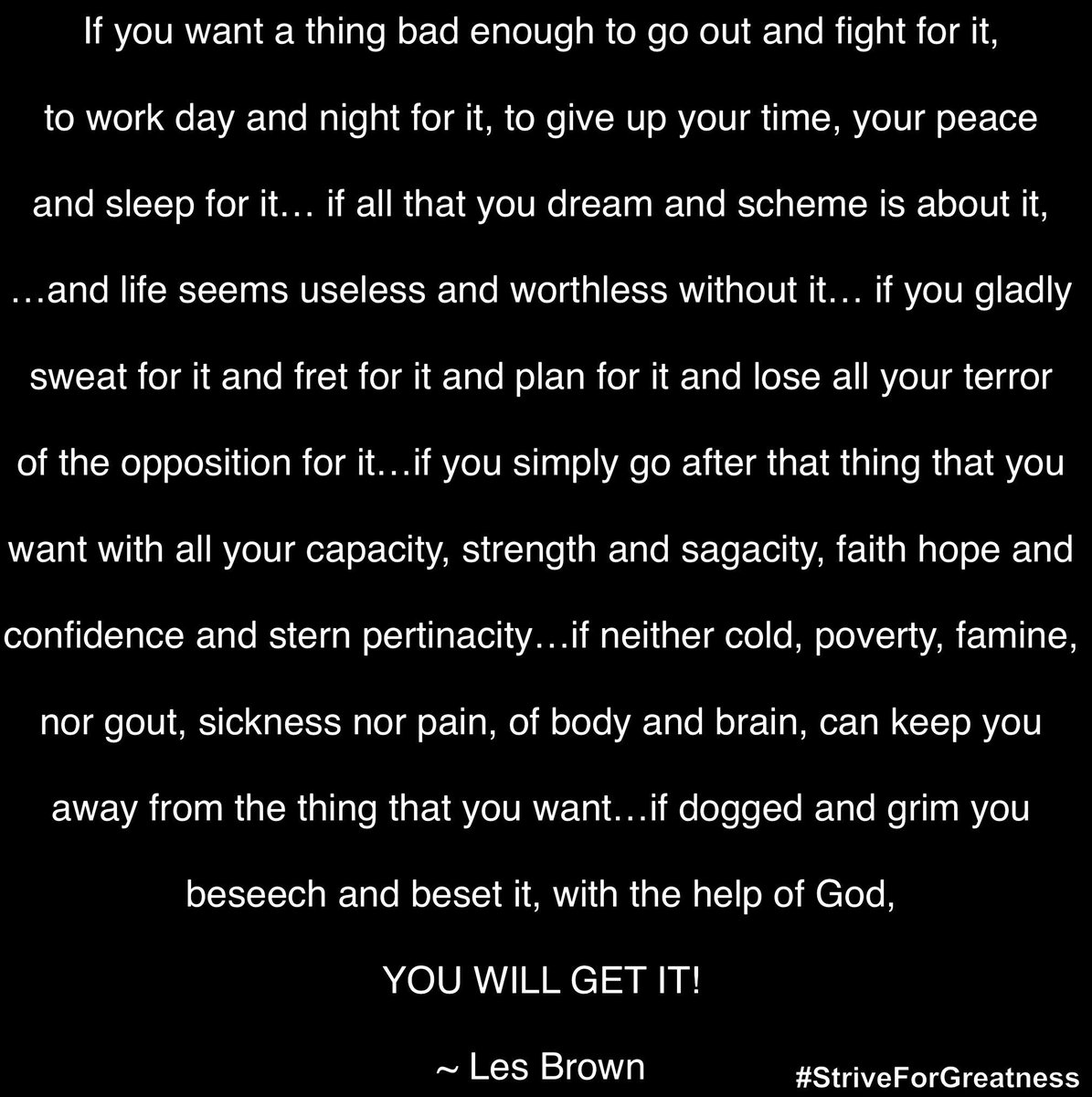 JonnyTheBeest's tweet photo. Zero Dark Thirty Mode Activated! Time to chase the dream but before I go I'll leave you w/ this.
#StriveForGreatness https://t.co/c8ehcph6DL