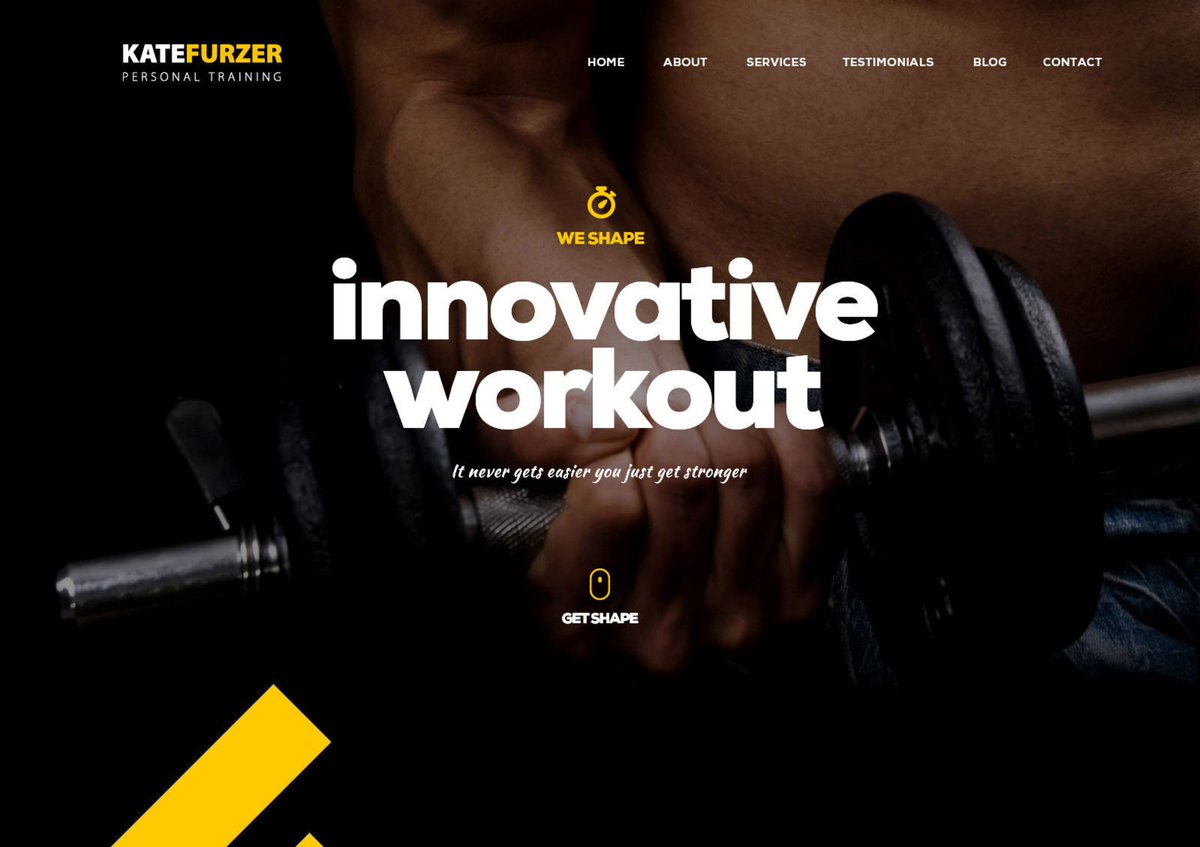 AwesomeWebist's tweet image. Maciej Olbrycht mastered the typography here: awesomeweb.com/p/fitness-coac… #design #webdesign