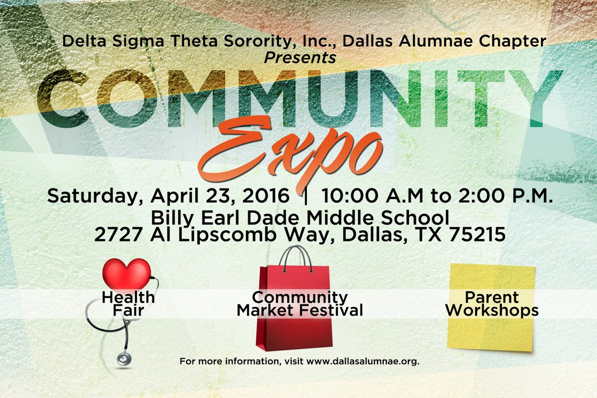 DST_DA's tweet image. Dallas Alumnae Chapter of DST: 2016 Community Expo. General Info &amp;amp; Vendor Registration Link  dallasalumnae.org/2016_Community…