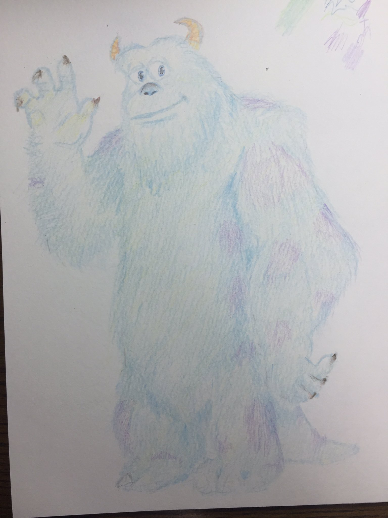 飴職人 絵修行 123 モンスターズインクのサリーを描いてみた もうちょっと毛並みをうまく表現したかったけど なかなか難しいな イラスト同盟活動 Disney モンスターズインク 模写 T Co Gpwkz5gcrv Twitter