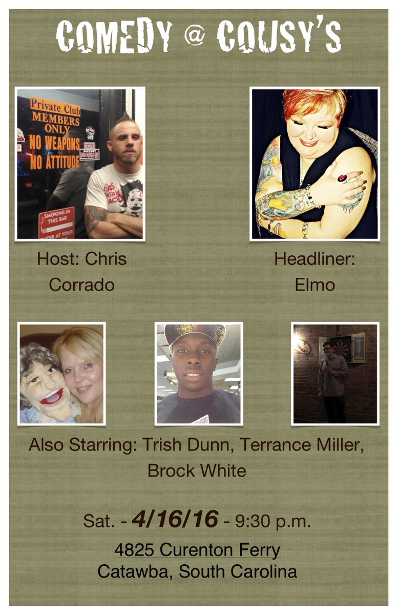 Corrado81's tweet photo. #supportlocalcomedy #cousys https://t.co/5wXzq19ffo