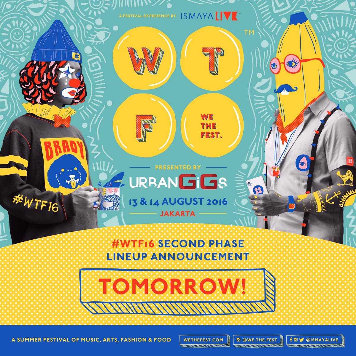 TOMORROW! Second phase lineup announcement of <a href="/WeTheFest/">We The Fest</a> 2016! Stay tuned on <a href="/WeTheFest/">We The Fest</a> at 7 PM tomorrow! 

#WTF16