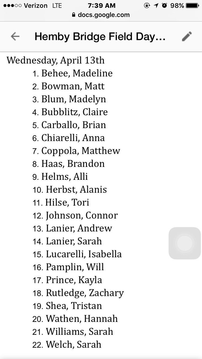 InteractPrhs's tweet image. CONGRATS, YOU ARE GOING ON HEMBY BRIDGE FIELD DAY! 

Wednesday, April 13th