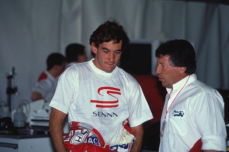 Foto Ayrton Senna e Mario Andretti