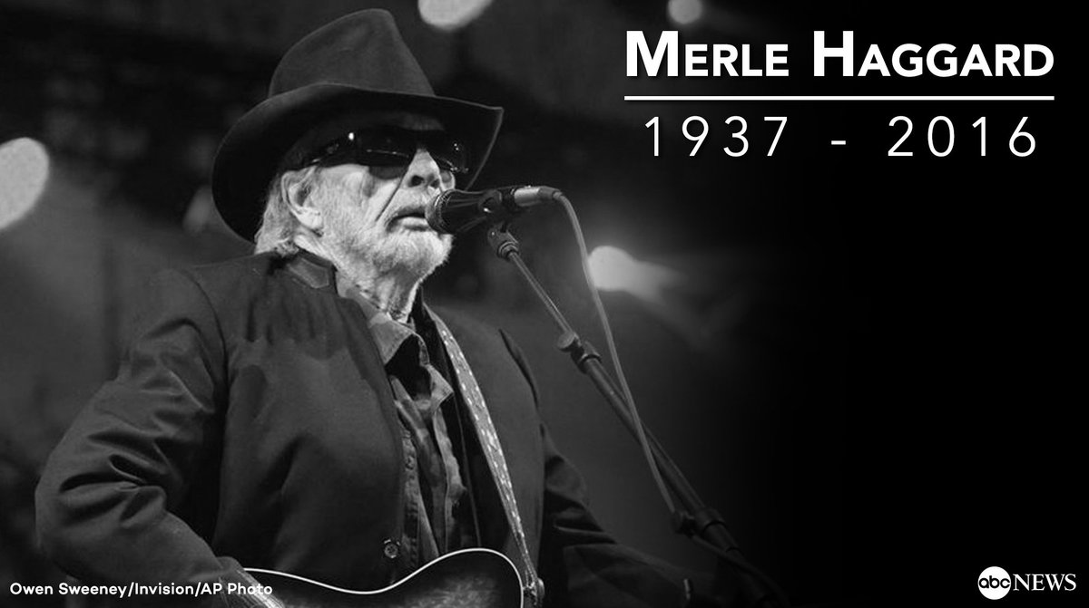 GMA's tweet photo. Rest in peace, Merle Haggard.

The country music legend passes away at age 79: https://t.co/6tVXYYTG71 https://t.co/1qYXtrRJxy