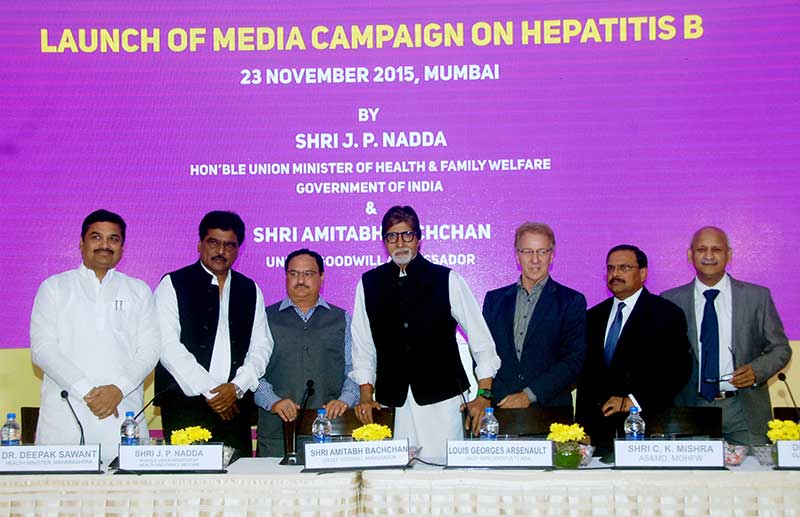 Editor_Dwivedi's tweet photo. Interacted with Mr.Bachchan via V-Sat in Allahabad at launch of Hep B Media Campaign in Mumbai. #MissionIndradhanush https://t.co/nFwHNEIpj8