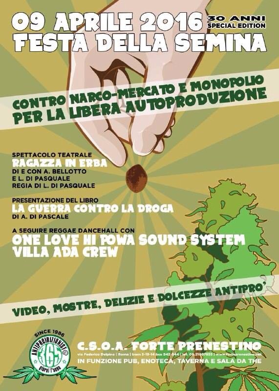 lampadread's tweet photo. Sabato 9 Festa della Semina @FPrenestino @OneLoveHiPawa @VillaAdaCrew @RainaVilla @pekozvap @GinkoVillada @ReggaeIt https://t.co/MPQ9uuLcOT