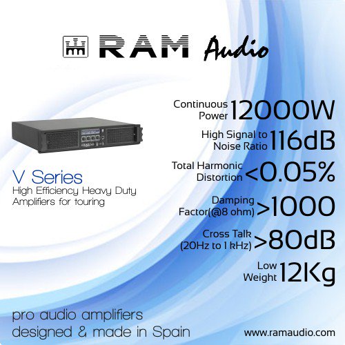 AudioAmplifiers's tweet image. RAM Audio High efficiency  #audio #power #amplifiers @pls_frankfurt stand E60 Hall 3.1 ramaudio.com