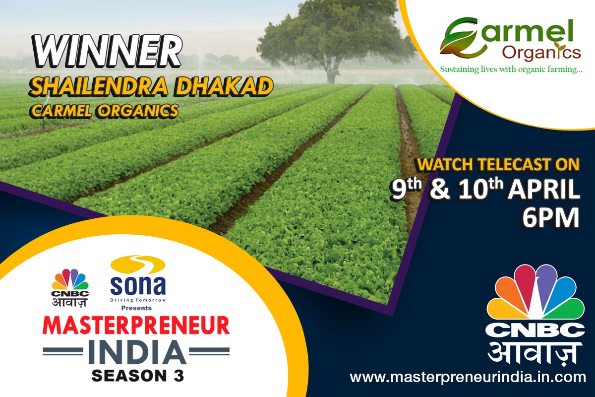 master_preneur's tweet photo. Join us as we take you through Shailendra Dhakad's success story on @CNBC_Awaaz  Sat &amp; Sun at 6:00 pm #masterpreneur https://t.co/CxaQQH2Wyg