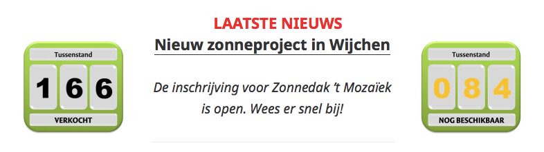 Hopla, al 166 verkocht!