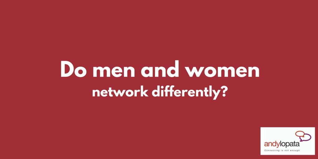 AndyLopata's tweet image. Do men and women network differently? #networkingnuggets
ow.ly/ZZztU