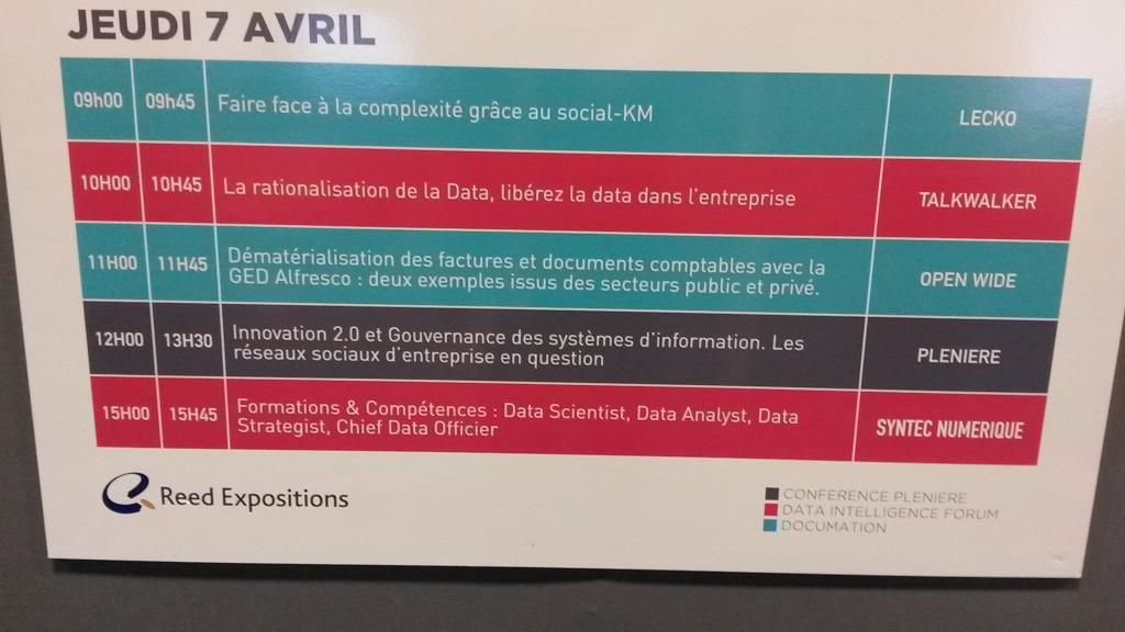 H-1 avant notre conférence en direct de #Documation2016 ! #GED #Paris