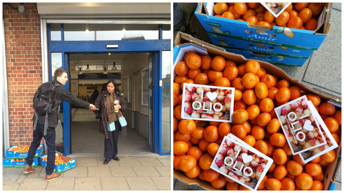 Olio_ex's tweet photo. We're in Kingston handing out FREE, rescued oranges which were headed for the bin! Reducing #foodwaste 🍊 https://t.co/BoShxanCUg