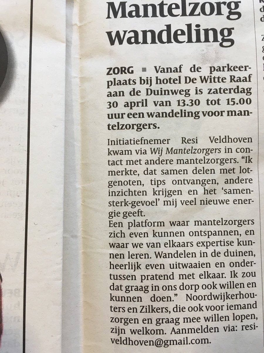 Ik organiseer mantelwandeling 30-04 Noordwijk
 <a href="/action4vitality/">Joke van der Heijden</a> <a href="/PGGM_leden/">PGGM&CO</a> 
Kom! zie ook bit.ly/1UtBDca