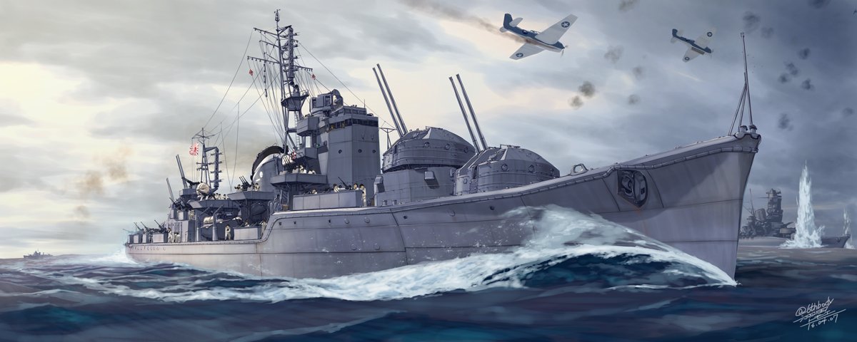 「駆逐艦「涼月」
一番好きな艦です 」|六羽田トモエのイラスト