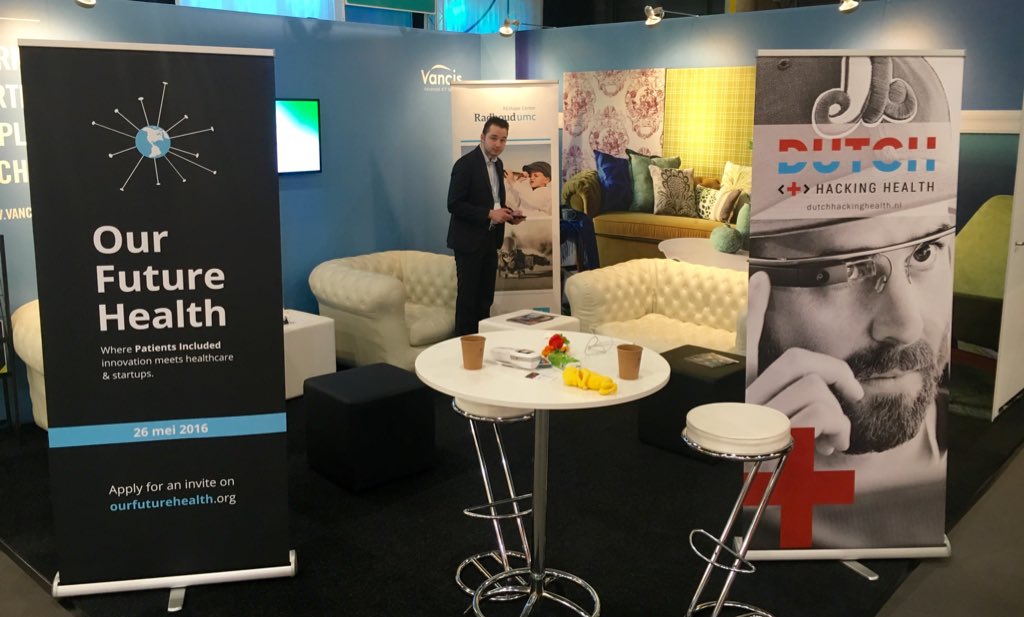 tomvandebelt's tweet photo. Vragen over @ourfuturehealth of @HackingHealthNL ? Kom naar onze @icthealthNL stand (151) op #zict #zict2016 https://t.co/B5taHfi194
