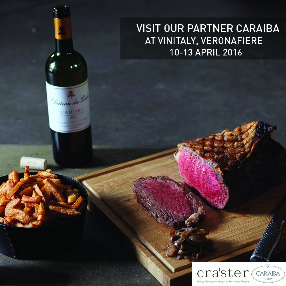 Craster_London's tweet photo. Very excited that our partner @CaraibaDesign will be exhibiting #Craster products @VinitalyTasting from 10-13 April! https://t.co/63J7FfhCsu