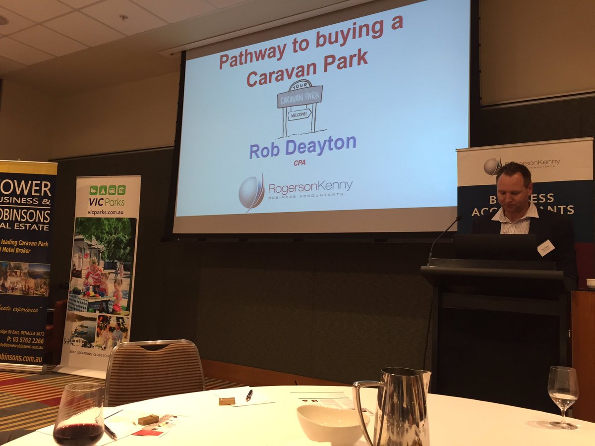 Kicking off tonight's seminar in Melbourne. Looking to buy a park? Get in contact with the #caravanparkaccountants