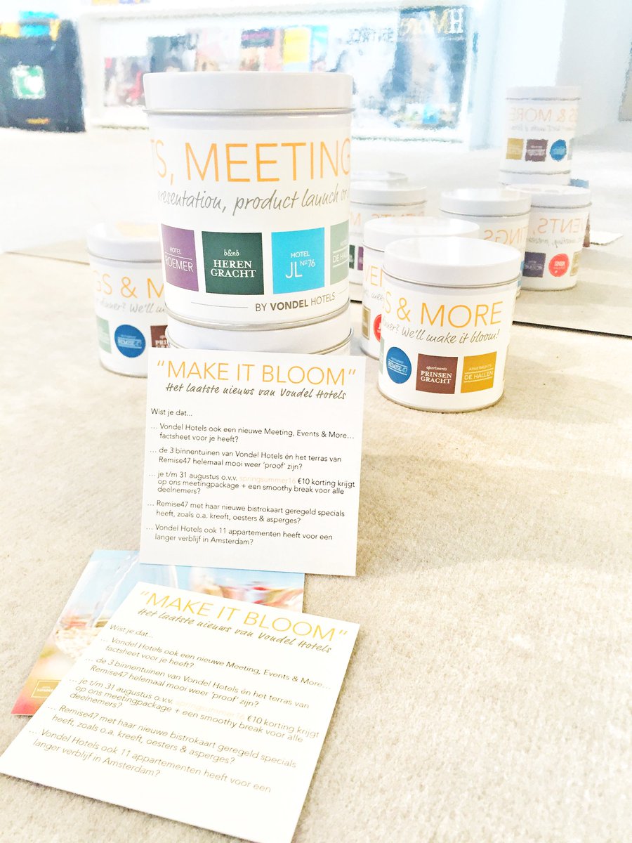 Events, meetings and more.....We will make it bloom! #salesblitz #vondelhotels #amsterdam #meetings #events