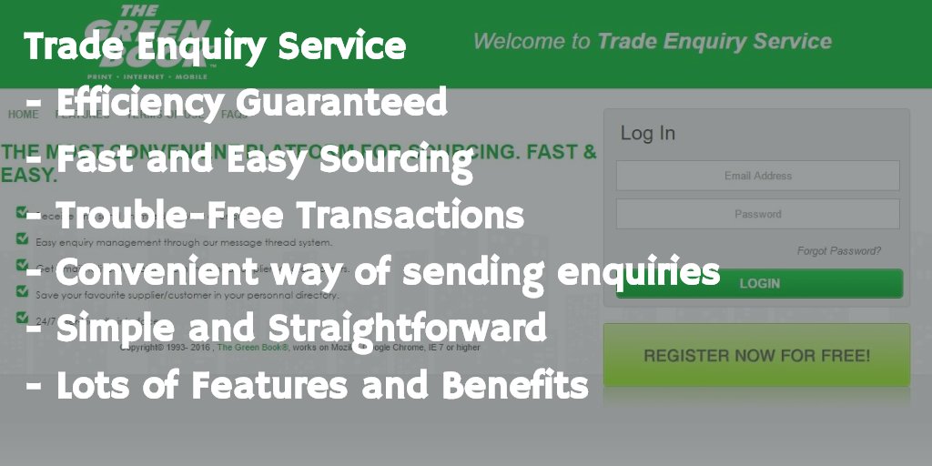 Register today in Trade Enquiry Service using this link --> buff.ly/1RYMTd1