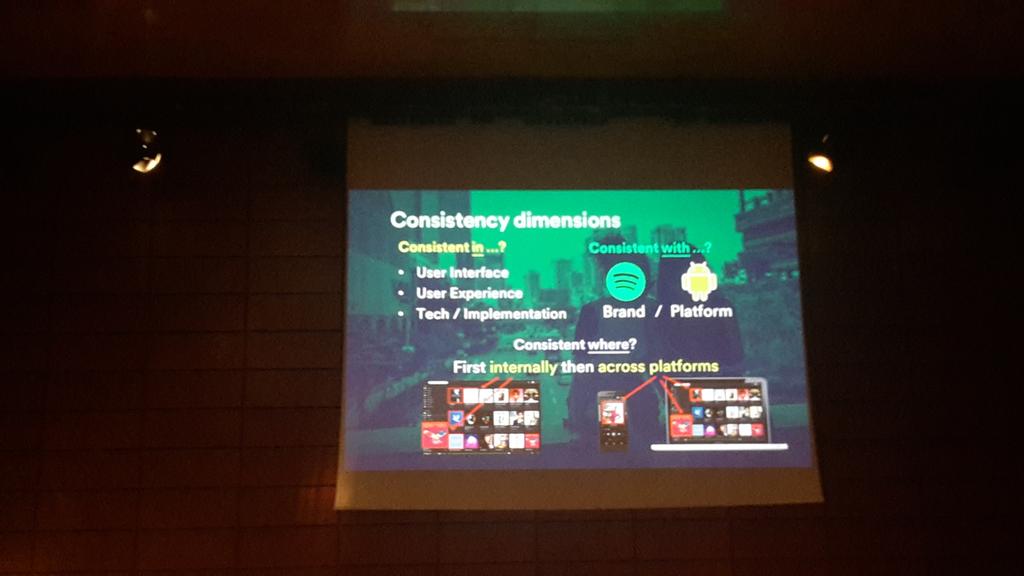 ele_gar's tweet photo. Ascoltando il team di #Spotify parlare di cross platform consistency @Droidconit 😎 https://t.co/uYbNSG7Q2C