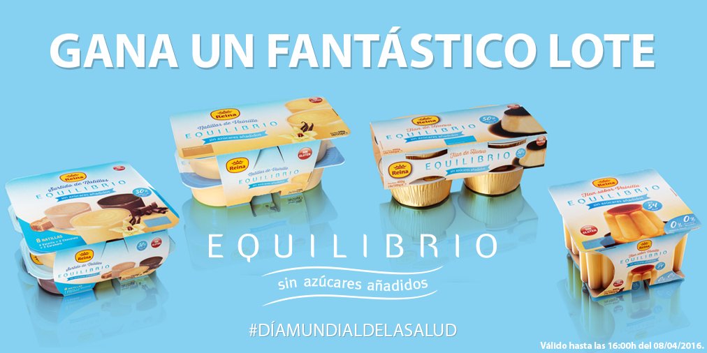 PostresReina's tweet photo. Allá vamos. Sorteamos un Lote Reina Equilibrio sin Azúcares Añadidos. RT y síguenos para participar. #PostresReina https://t.co/UEUdxJE55F