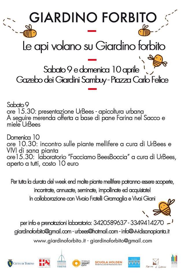 GiardinoForbito's tweet photo. Un intero week end dedicato all'apicoltura in città! Passate a trovarci! @ProgettoUrBees @twitorino https://t.co/6oj00576n9