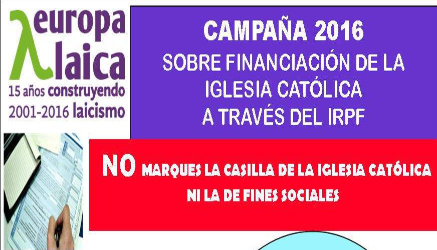 NO casillas del IRPF: No marques la casilla de la iglesia católica, ni ...