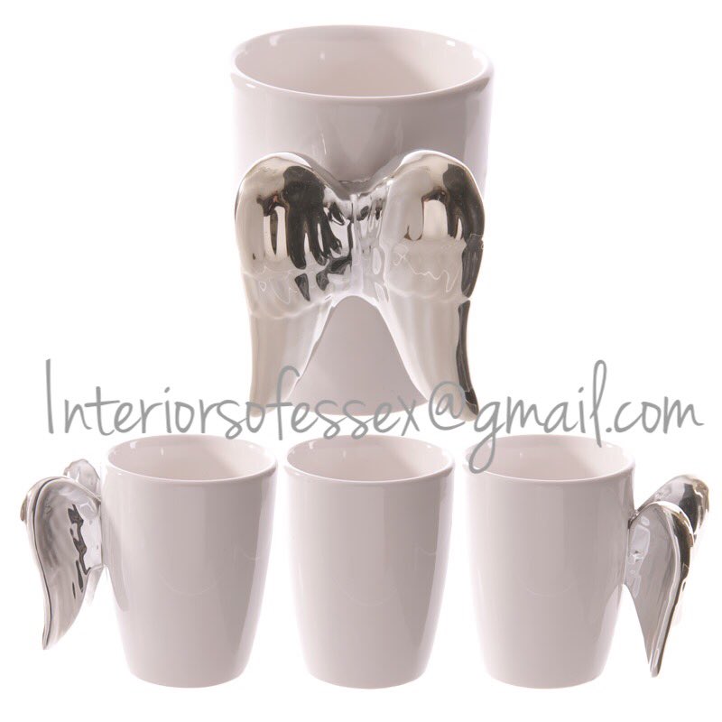 Interiorsofess1's tweet image. Silver Wing Ceramic Mug 👼🏼 Reserve now at interiorsofessex@gmail.com #SilverWings #angelwings #tableware #wingmugs
