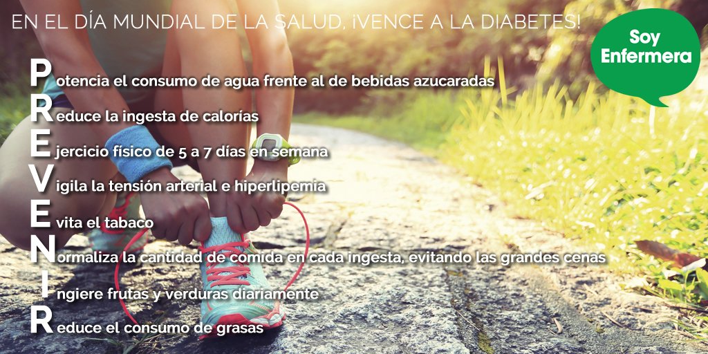 soyenfermera's tweet photo. #DíaMundialdelaSalud: claves para vencer a la diabetes https://t.co/DRycxdWwA6 #enfermería https://t.co/EI2Z5Dmio8