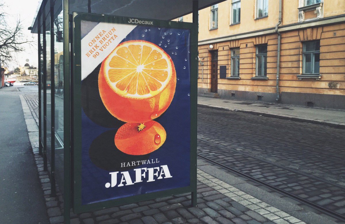 Happy 90th birthday Erik Bruun! Congratulations! <a href="/Hartwall/">Hartwall</a> Jaffa, SEK, <a href="/JCDecauxFinland/">JCDecaux Finland</a>