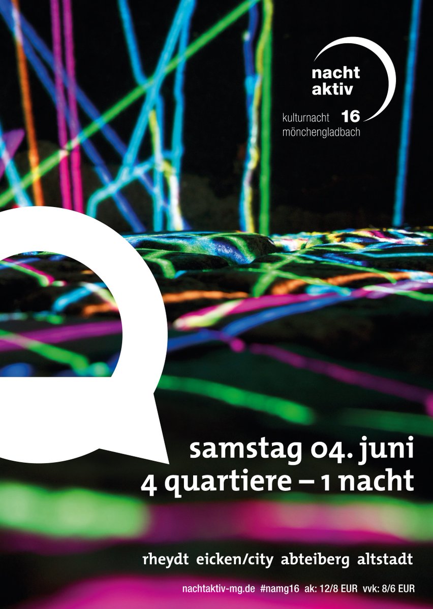 Mönchengladbacher gestalteten Werbebild für #Kulturnacht. Am 29.4. startet die App #namg16 nachtaktiv-mg.de https://t.co/hQ0c7t5wrp
