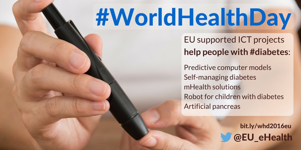 Today #WorldHealthDay: Find out how EU #eHealth can improve #diabetes treatment: europa.eu/!YP48Mv #H2020