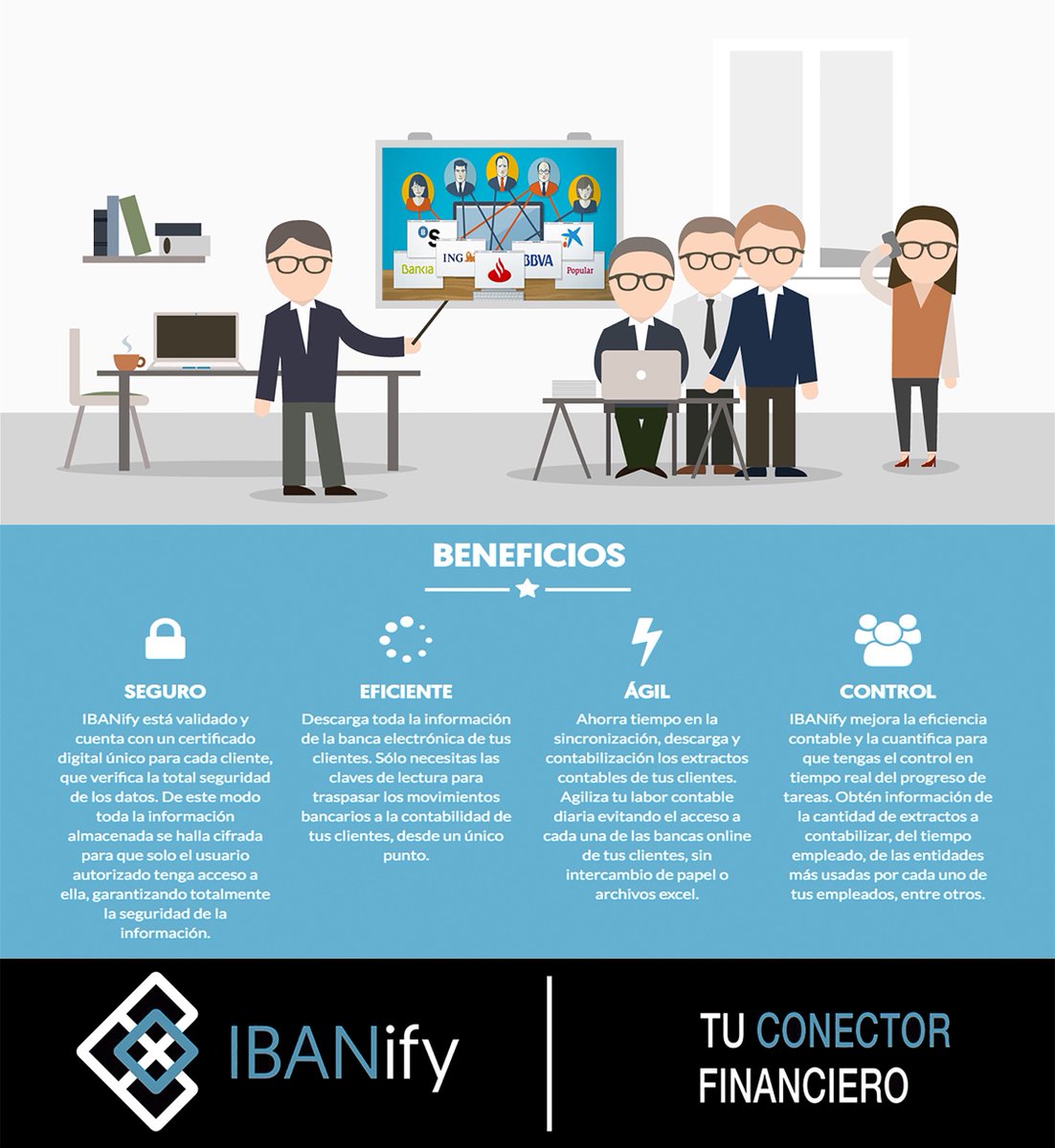 IBANify_'s tweet photo. #FelizJueves. Es un día ideal para recordarte que #Ibanify es el conector #financiero más seguro, eficiente y ágil 😊 https://t.co/H9qs4P3jzh