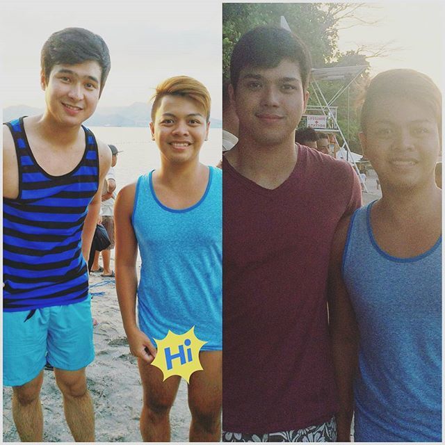 DyIanWangHeDi's tweet photo. With my celebrity friends Jerome and Elmo at the moment, LOL. :D
#asaptaping #gimme5 #camayanbeachresort https://t.co/Bho9pBA6Bx