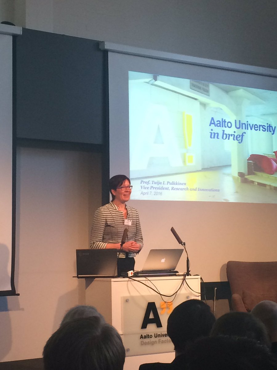 AaltoUniversity's tweet photo. Vice President Tuija Pulkkinen opening the Space on the Stage seminar. #aaltospace https://t.co/jO7ro4xO4P