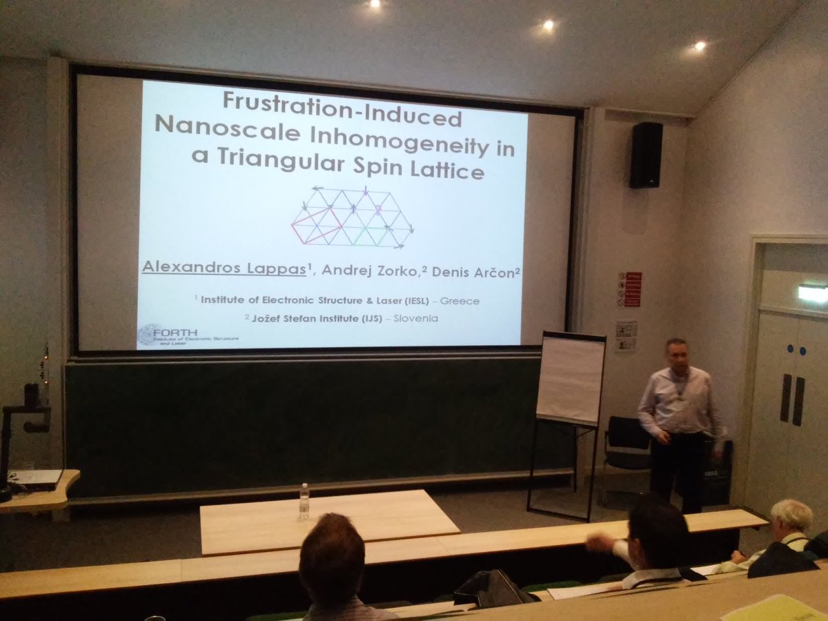 FUNL_IESL_FORTH's tweet image. TO-BE Meeting Spring 2016 &quot;Frustration- induced inhomogeneity in a Triangular Spin Lattice&quot; by Dr A.Lappas