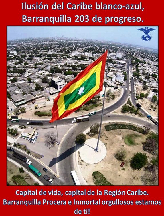 Intergloballtda's tweet photo. Orgullosos nos sentimos de una Barranquilla pujante y líder en la Región del Caribe. Felicitaciones #Barranquilla203 https://t.co/fatB6lUccV