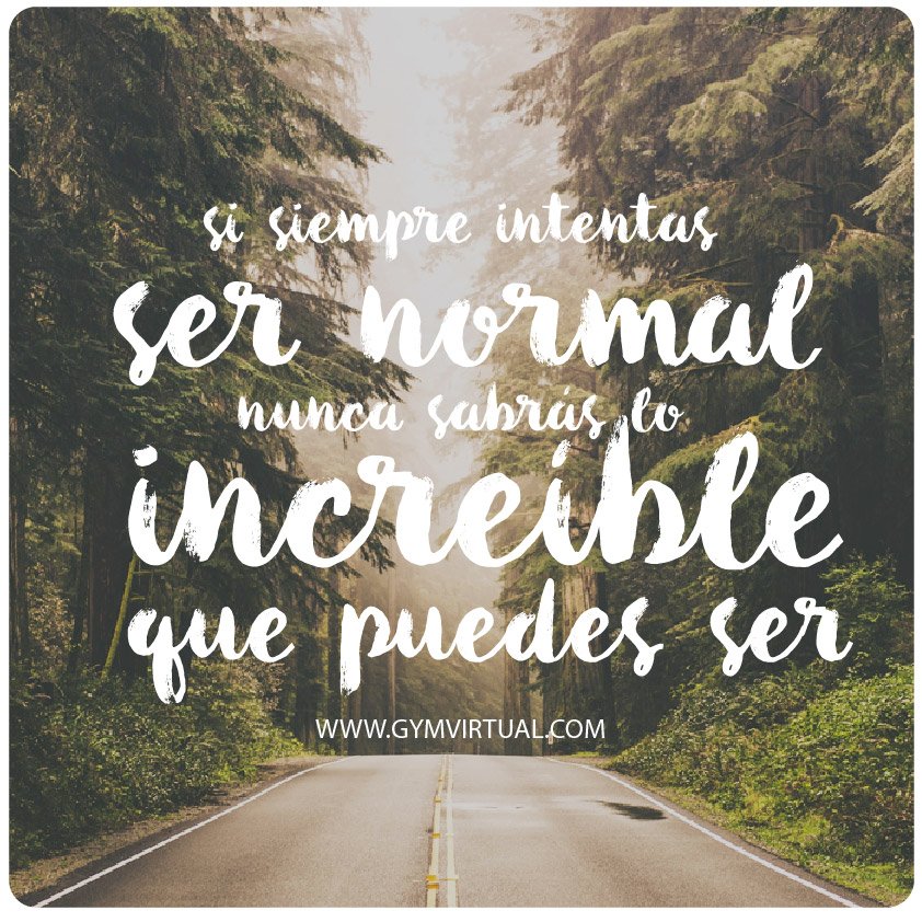 GymVirtual_com's tweet photo. A por el viernes🙌 Si siempre intentas ser normal, nunca sabrás lo increíble que puedes ser🙈 https://t.co/AJOVhu1Hiq