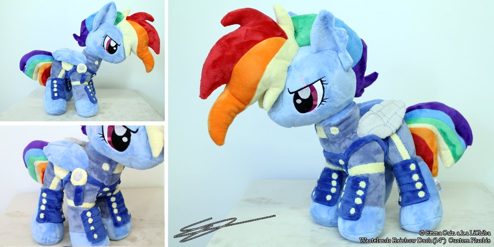 A better look at the War Rainbow Dash Plushie available at #BuckCon ~ #brony #mlp #rainbowdash #plushie #plush