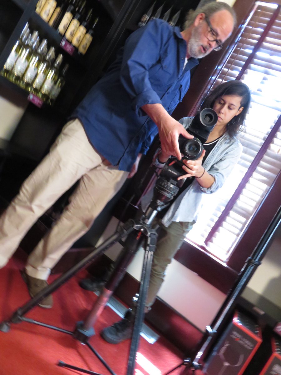 BilPaints's tweet photo. Quiet on set...let's drink! Fantastic shoot @Messina_Hof in Grapevine. Stay tuned for their close-up on #BilPaints. https://t.co/ddQWym0lK8