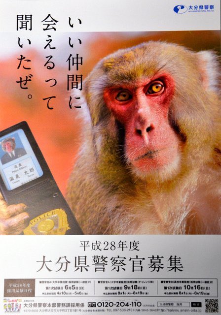 copy_meigen's tweet photo. 良い仲間に
会えるって聞いたぜ。
(大分県警察官募集) https://t.co/yx6cXJhUAc