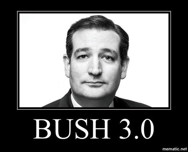 ScreedofStevie's tweet photo. Ted Cruz is The Establishment. #TedBush https://t.co/q2jyZ8xIn5
