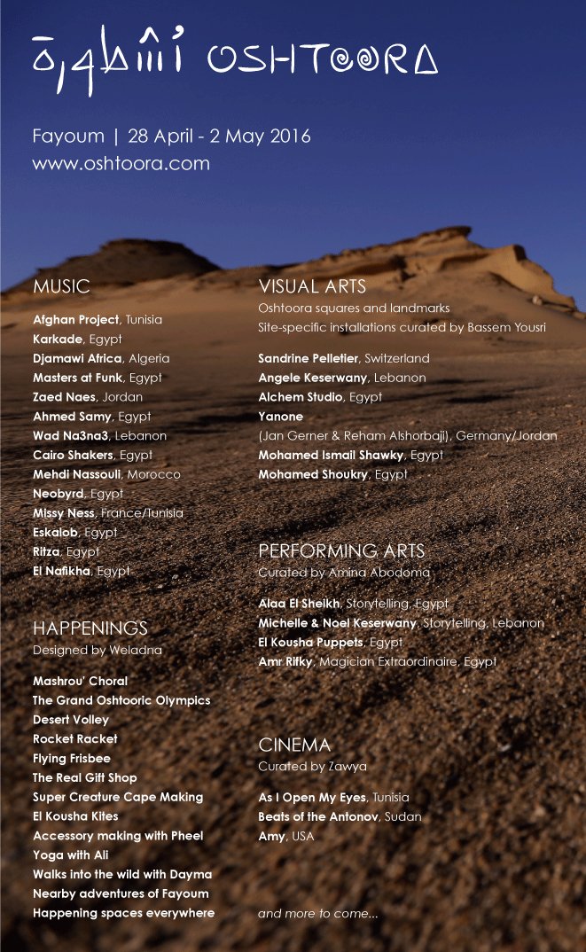 Oshtoora's tweet photo. The monster lineup of #oshtoora2016 https://t.co/2j4afh4XbE