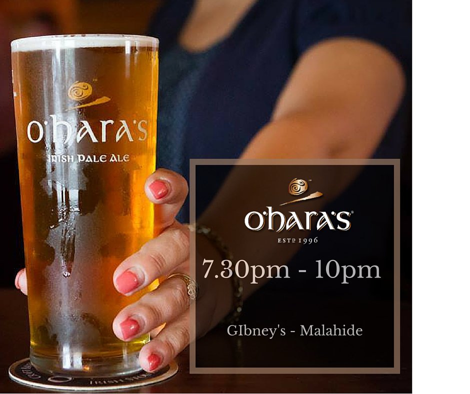 OHarasBeers's tweet photo. It's nearly the weekend! So come join us for a sampling our IPA at @GibneysMalahide from 7.30pm #craftbeer #Dublin https://t.co/8eAsyT7T6B