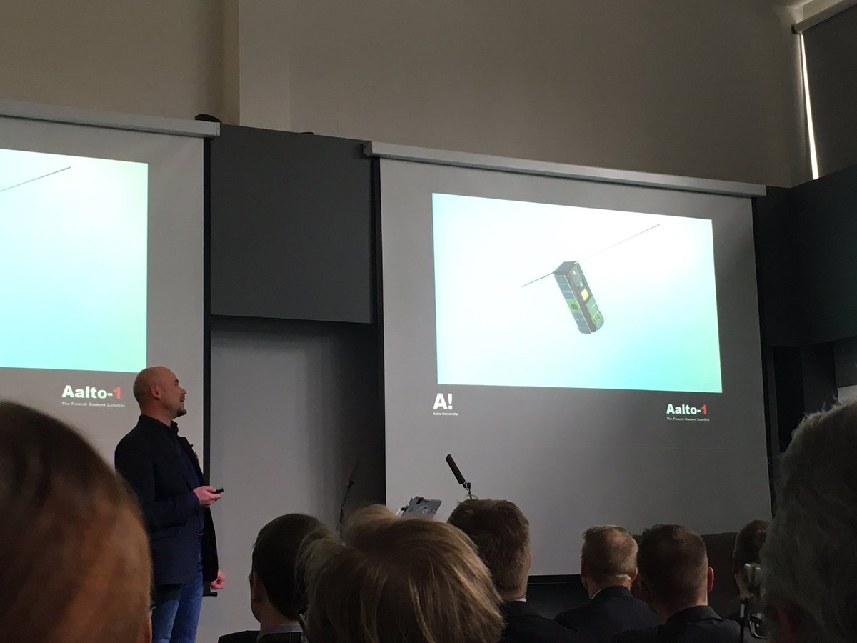 Ass. Prof. Jaan Praks talking about student projects and the nanosatellite <a href="/AaltoOne/">Aalto - 1</a> #spaceonstage #aaltospace