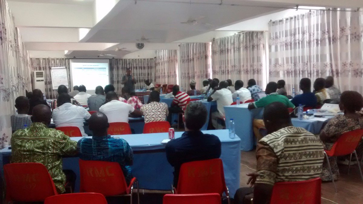 ClaraGPdev's tweet photo. The @made_ghana team and implementation partners discuss lessons learned from 2015. #agriculture #sustainability https://t.co/YT23dm7kNY