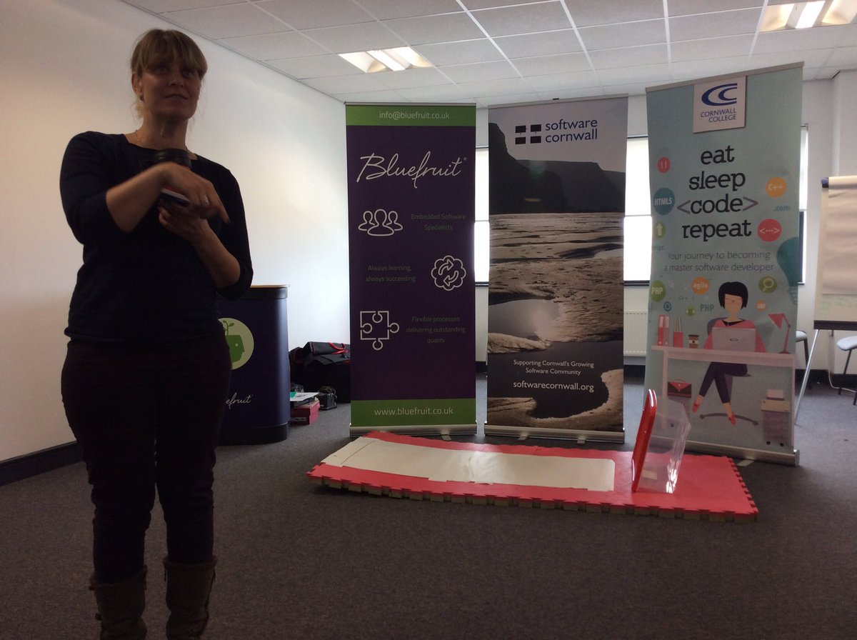 LyssaCrump's tweet image. A great start to the Software Cornwall Easter School presentation at Bluefruit HQ. Can't wait to see their work.