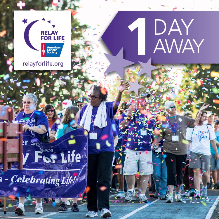 JUST ONE DAY LEFT! See you all on the track from 6-12 tommorow to fight back against cancer.