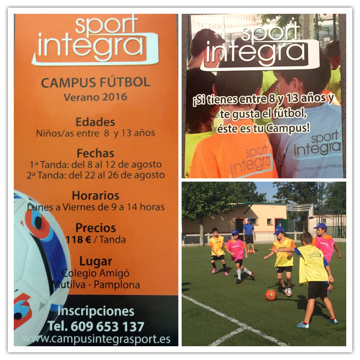 integrasport's tweet photo. Primeras inscripciones a la V edición del campus Integrasport q se celebrará en agosto. Colegio @cdamigo ⚽️⚽️⚽️ https://t.co/D52Z32OX7J